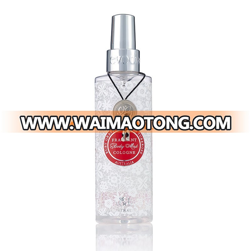 Evodia Ruby Grapefruit & Tuberose Body Mist Cologne 200ml Fresh & Vibrant (Australian Made) Fragrance